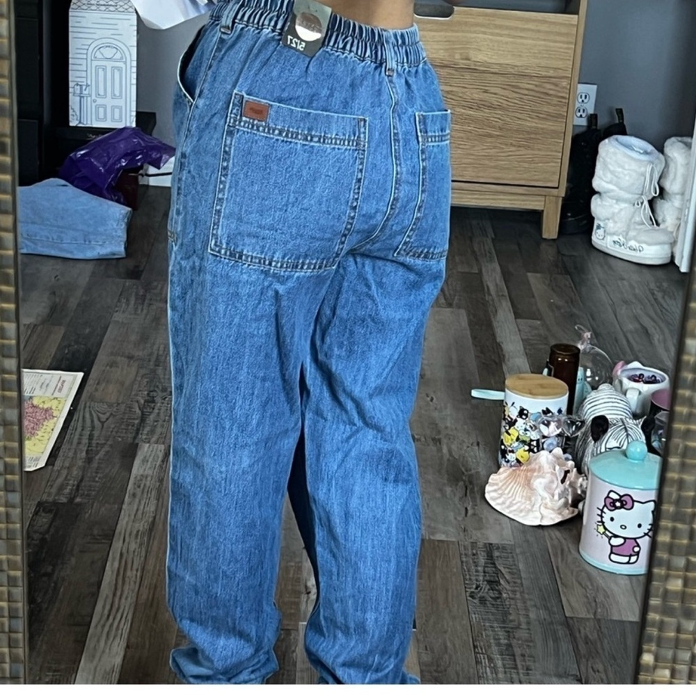 Size 5 Cargo Style Denim Jean Joggers - Picture 2 of 3